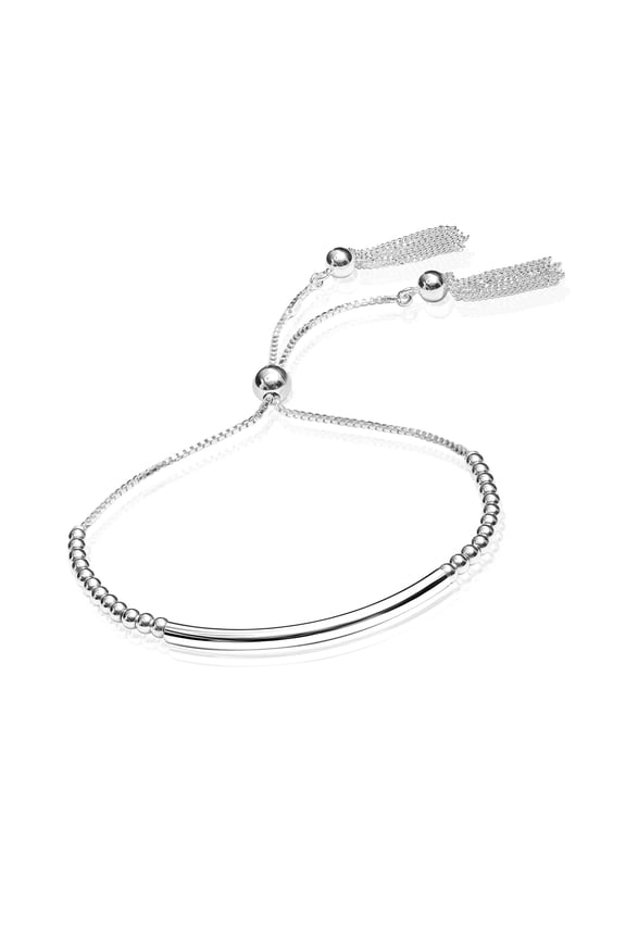 925 Sterling Silver Italian Sliding Beaded Bolo Bracelets for Women and Teen 8.5" Inch