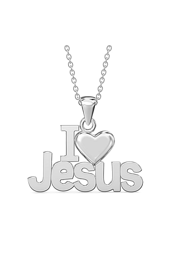 925 Sterling Silver Necklace for Women and Teen Love Heart Jesus Pendant Gift for Her 18+2" Inches