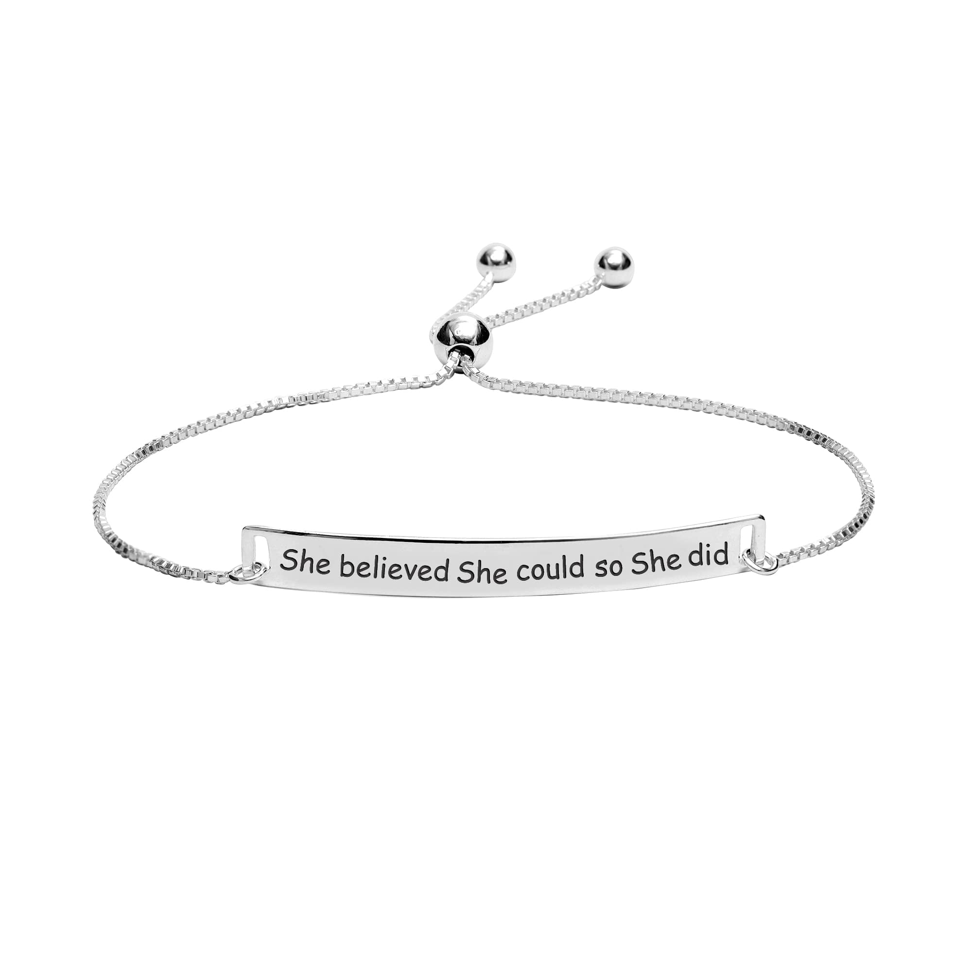 She believed she could so shop she did bracelet sterling silver