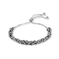 thumbnail image 1 of LeCalla 925 Sterling Silver Jewelry Sliding Bolo Byzantine Bracelet for Women and Teen Girls 9" Inch, 1 of 10