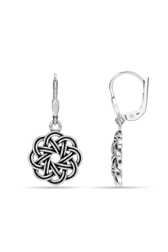 925 Sterling Silver Jewelry Tear-Drop Dangle Leverback Earrings for Women and Teen 32MM