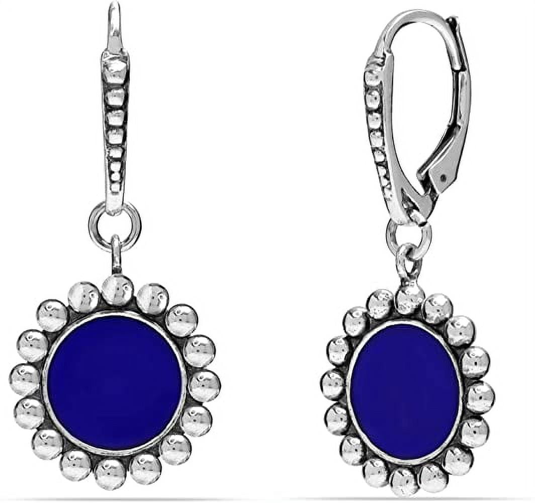 LeCalla 925 Sterling Silver Jewelry TearDrop Dangle Leverback Earrings