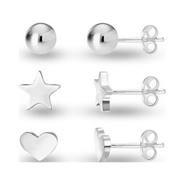 Claire's Girls Treats Stud Earrings Set, Post Back, 10-Pack, 76215 