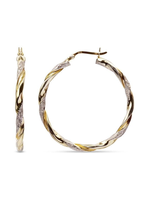 925 Sterling Silver Anti-Tarnish Small Hoop Earrings for Women and Teen, 25MM
