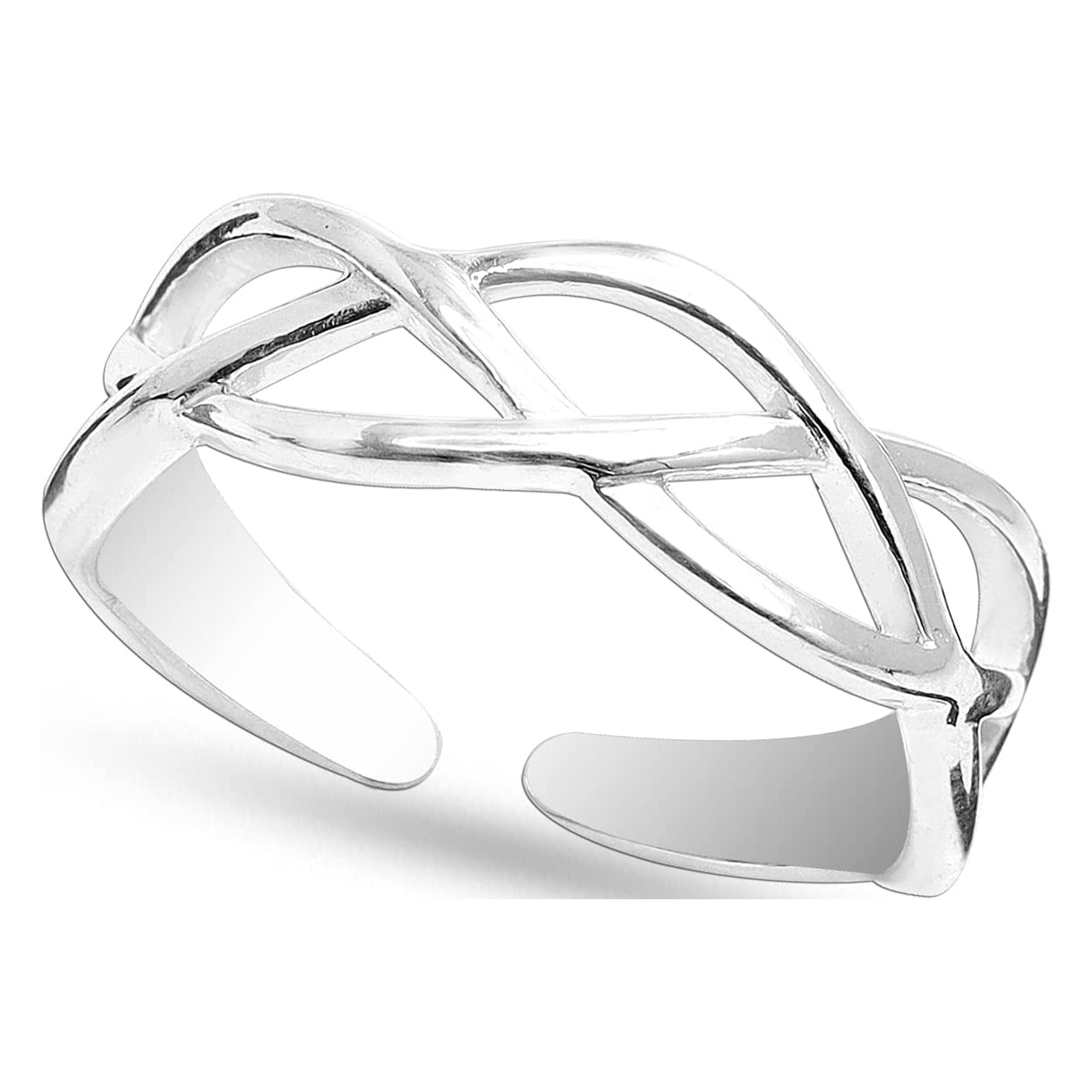 LeCalla Sterling Silver Celtic Knot Adjustable Toe Ring - Walmart.com