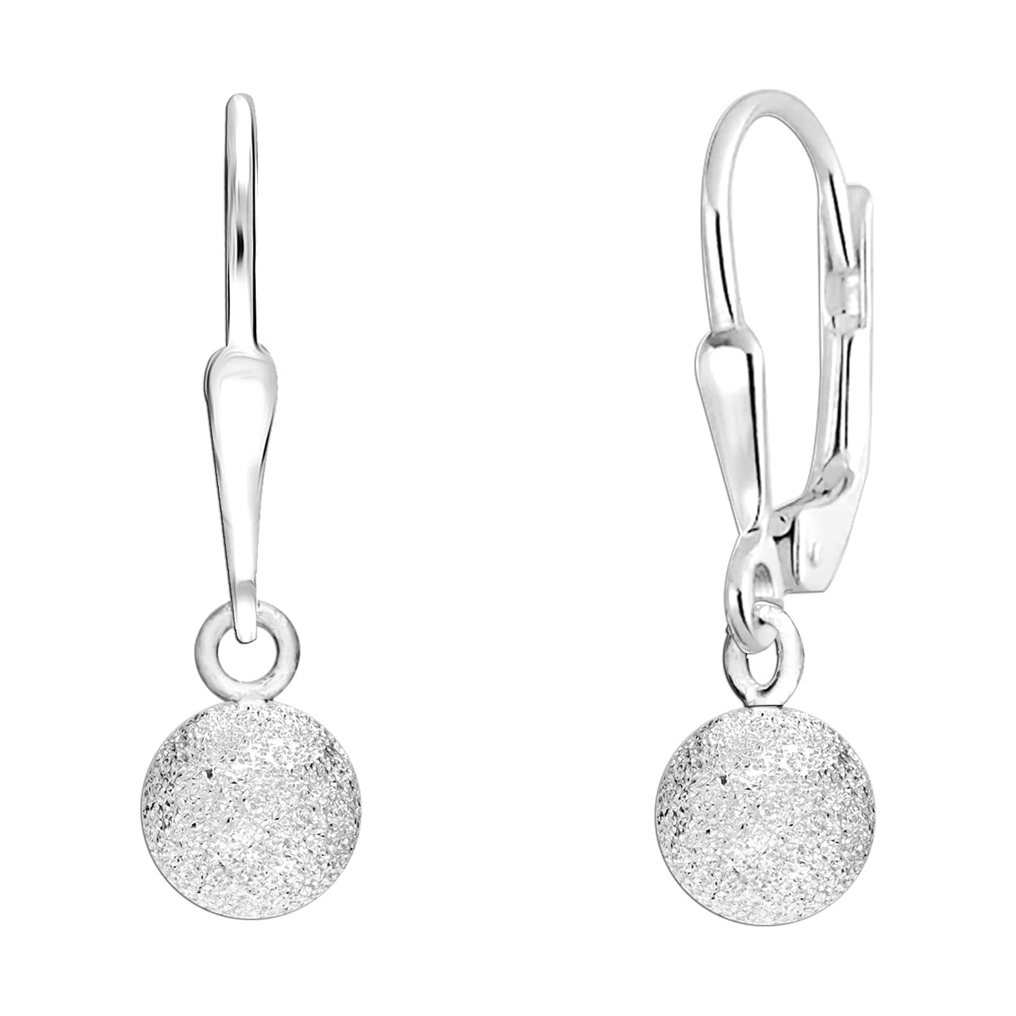 LeCalla 925 Sterling Silver Light-Weight Jewelry Laser Cut Ball Drop ...