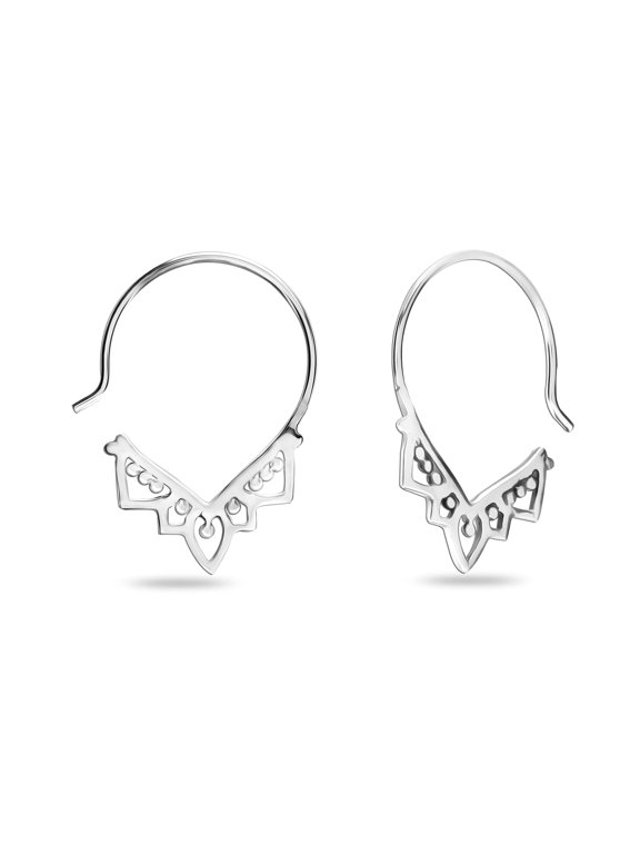 925 Sterling Silver Light-Weight Wire Threader Earrings Jewelry Gifts for Women and Teen 25MM