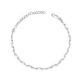 thumbnail image 1 of LeCalla 925 Sterling Silver Long Link Cable Chain Anklets for Women Teen, Basic Link Chain Anklets Anklets, Summer Beach Jewelry, 10" Inch, 1 of 5