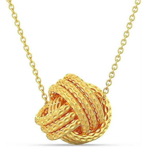 LeCalla 925 Sterling Silver Love-Knot Pendant Necklace Jewelry Gifts for Women and Teen 18" Inch