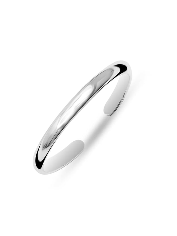 925 Sterling Silver Toe Ring for Women Dome Band Adjustable Summer Beach Foot Jewelry