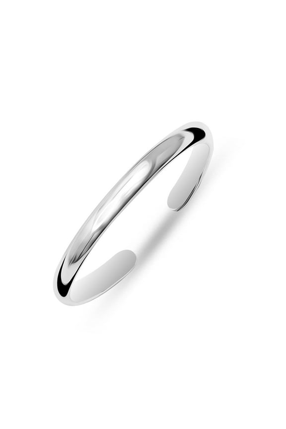 925 Sterling Silver Plain Dome Band Ring Hypoallergenic Stylish Toe Rings for Women Adjustable Minimalistic Foot Ring Jewelry for Women