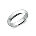 thumbnail image 1 of LeCalla 925 Sterling Silver Ring for Women Classic Dome Wedding Band Statement Ring Round Plane Finger Ring for Women (Ring Size - 5 No.), 1 of 5