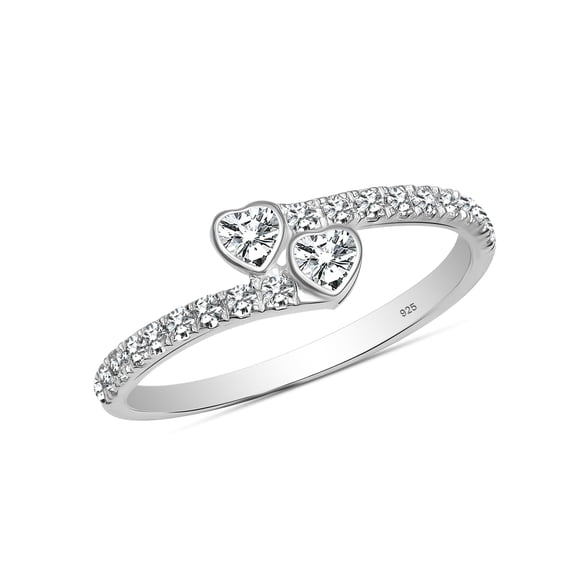 LeCalla 925 Sterling Silver Ring for Women Cubic Zirconia CZ Wedding Band Rings (Size - 8)