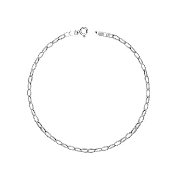 LeCalla 925 Sterling Silver Rolo Chain Anklets for Women Teen, Basic Link Chain Anklets Beach Summer Jewelry Gifts 10" Inch