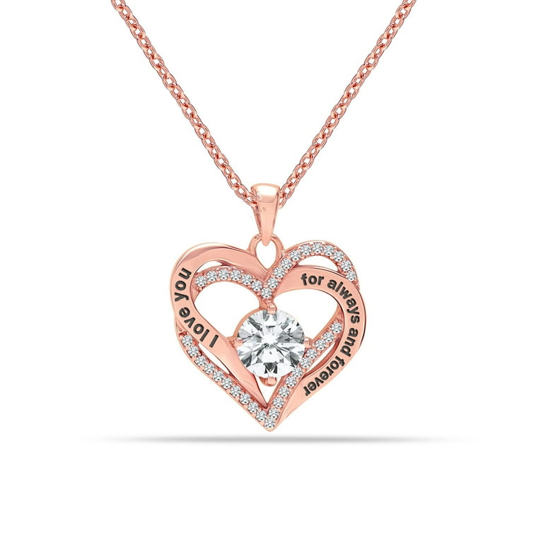 Sterling Silver CZ Love You Forever 18 Sterling Silver CZ Love You Forever 18