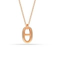 thumbnail image 1 of LeCalla 925 Sterling Silver Rose-Gold Plated Small Pendant Necklace With Chain for Women and Teen 15MM, 1 of 8