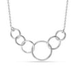 thumbnail image 1 of LeCalla 925 Sterling Silver Six Circle Necklace, Interlocking Infinity Circles 60th Birthday Gifts for Women, Six Rings for Six Decades,  Jewelry Gift for 60 Year Old Woman 18" Inches, 1 of 5