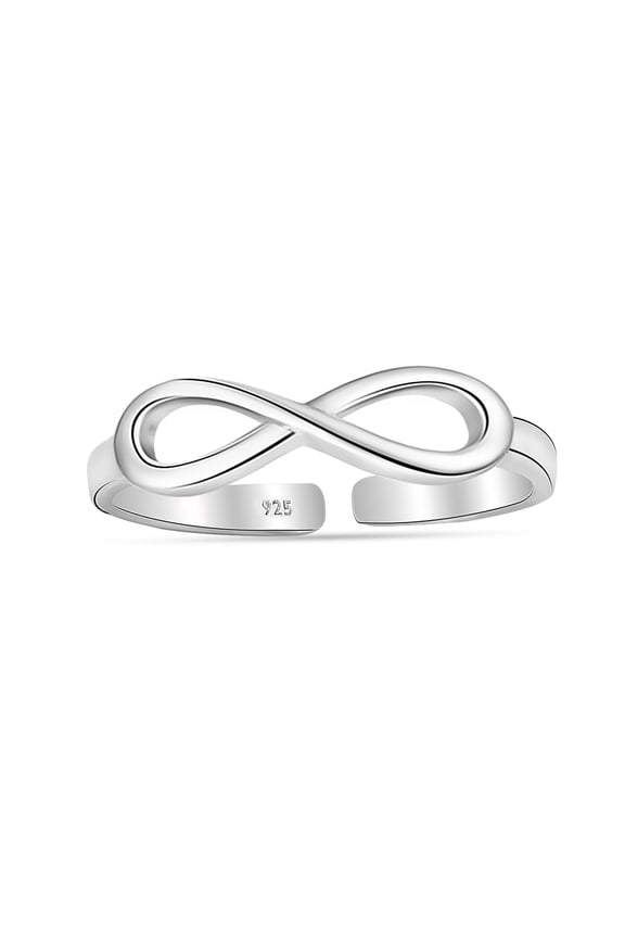 925 Sterling Silver Toe Rings for Women | Open Adjustable Cuff Toe Ring