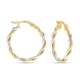 thumbnail image 1 of LeCalla 925 Sterling Silver Twisted Intertwining Hoop Earrings, 1 of 7