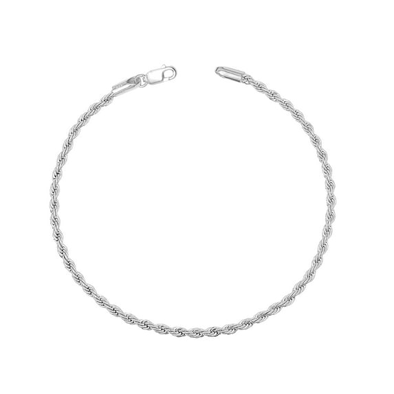 LeCalla 925 Sterling Silver Venetian Chain Anklets Jewelry Gifts for Women and Teen 10" Inch