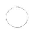 thumbnail image 1 of LeCalla 925 Sterling Silver Venetian Rope Chain Anklets for Female, Basic Link Chain Ball Beaded Anklets, Summer Beach Jewelry 10" Inch, 1 of 5