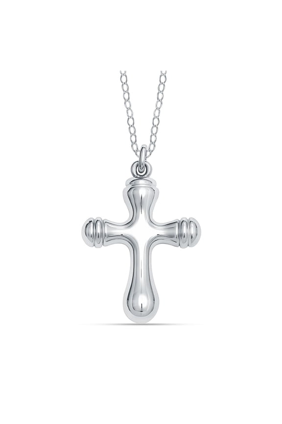 925 Sterling Silver Vintage Orthodox Cross Necklace 20"