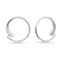 LeCalla 925 Sterling Silver Wire Threader Earrings Hypoallergenic Jewelry Gifts for Women and Teen 20MM