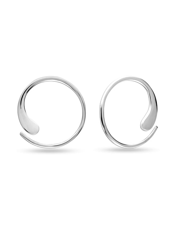 925 Sterling Silver Wire Threader Earrings Hypoallergenic Jewelry Gifts for Women and Teen 20MM