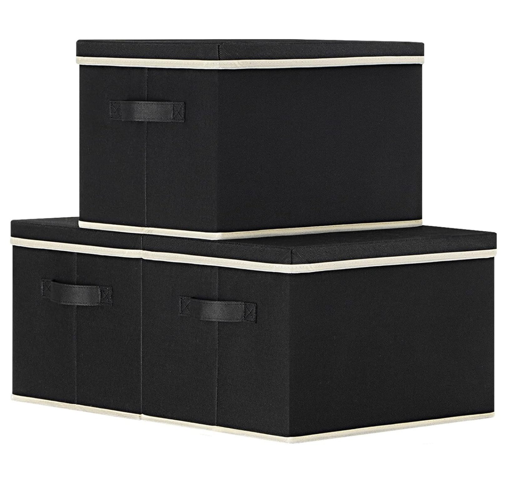 LeCeleBee 20L Storage Bins with Lids, Foldable Fabric Storage Baskets