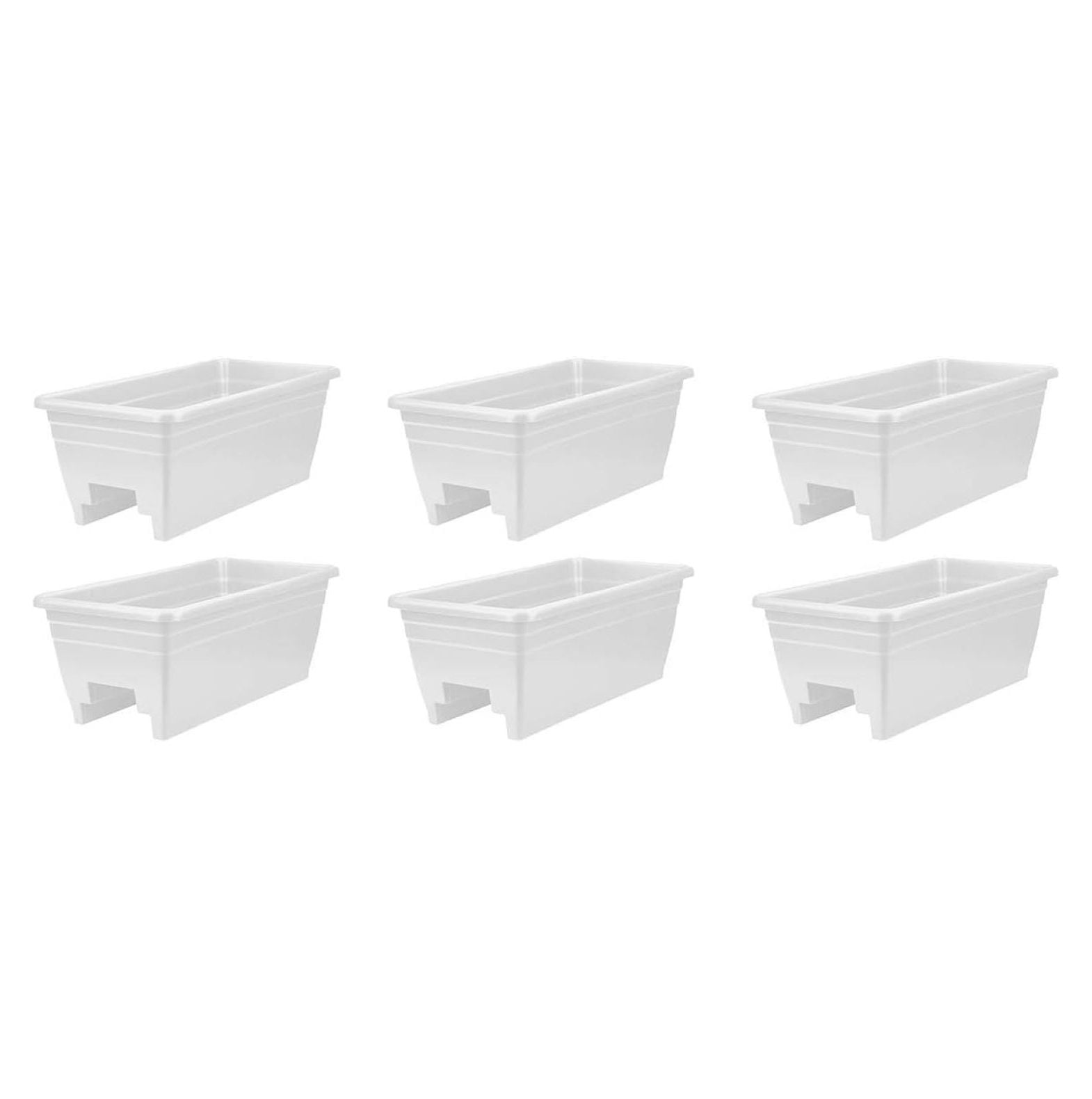 LeCeleBee 24 Inch Wide Heavy Duty Plastic Deck Rail Mounted Garden