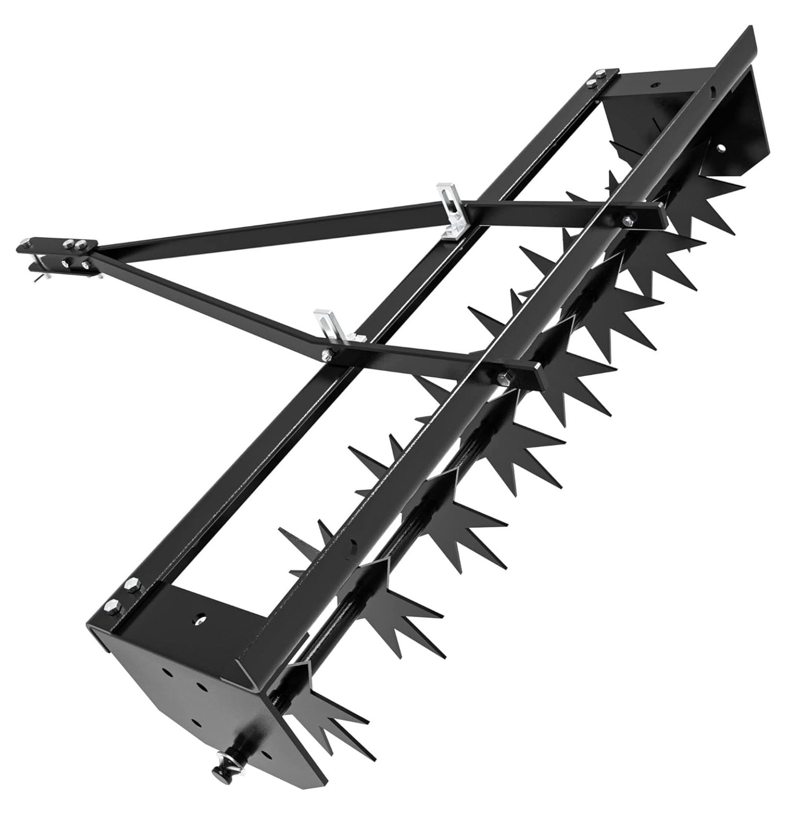 LeCeleBee 32" Tow Spike Aerator Tool Tow Behind Lawn Aerator Black