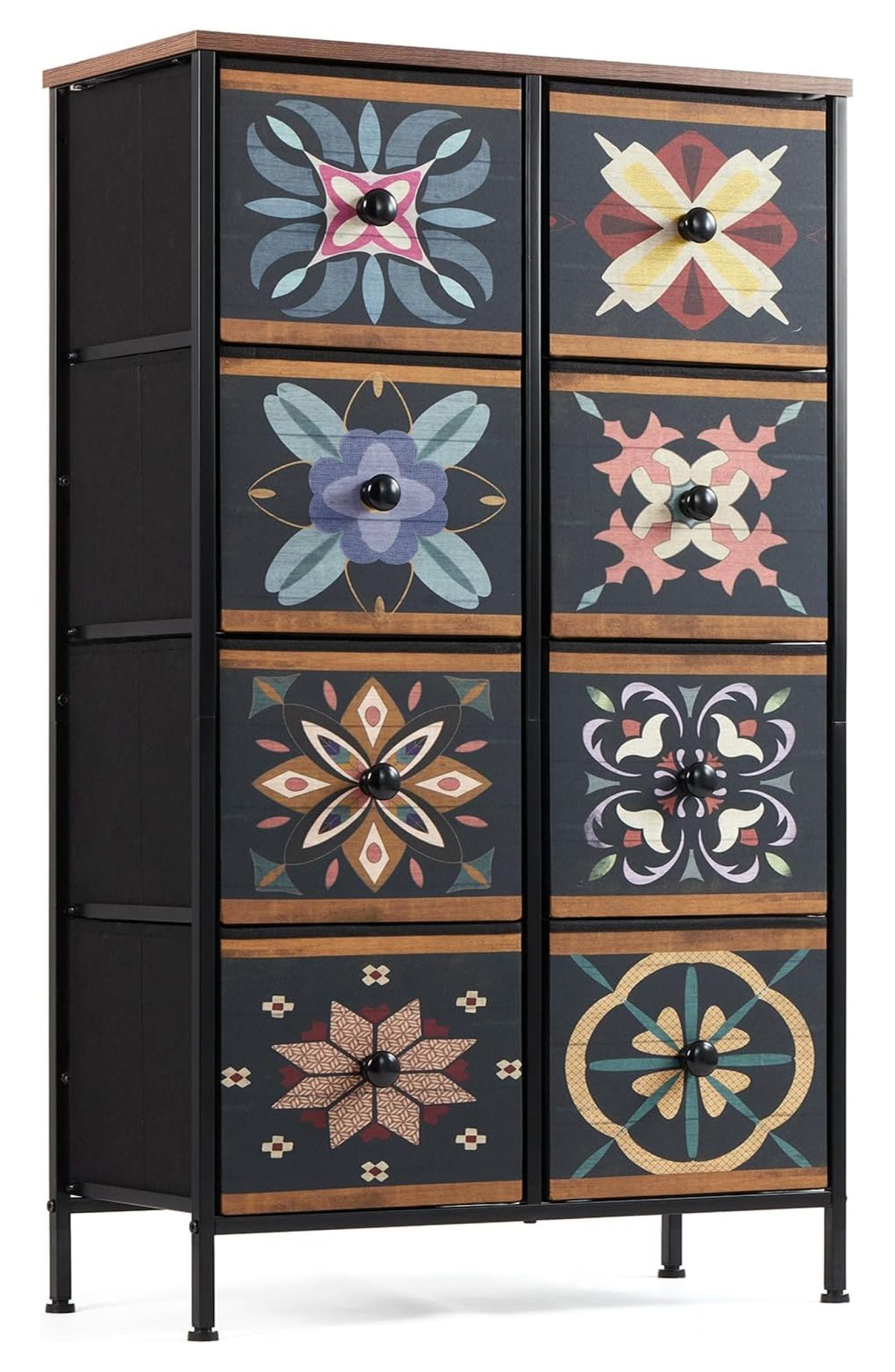 LeCeleBee Dresser, Dresser for Bedroom with 8 Drawers, Boho Dresser