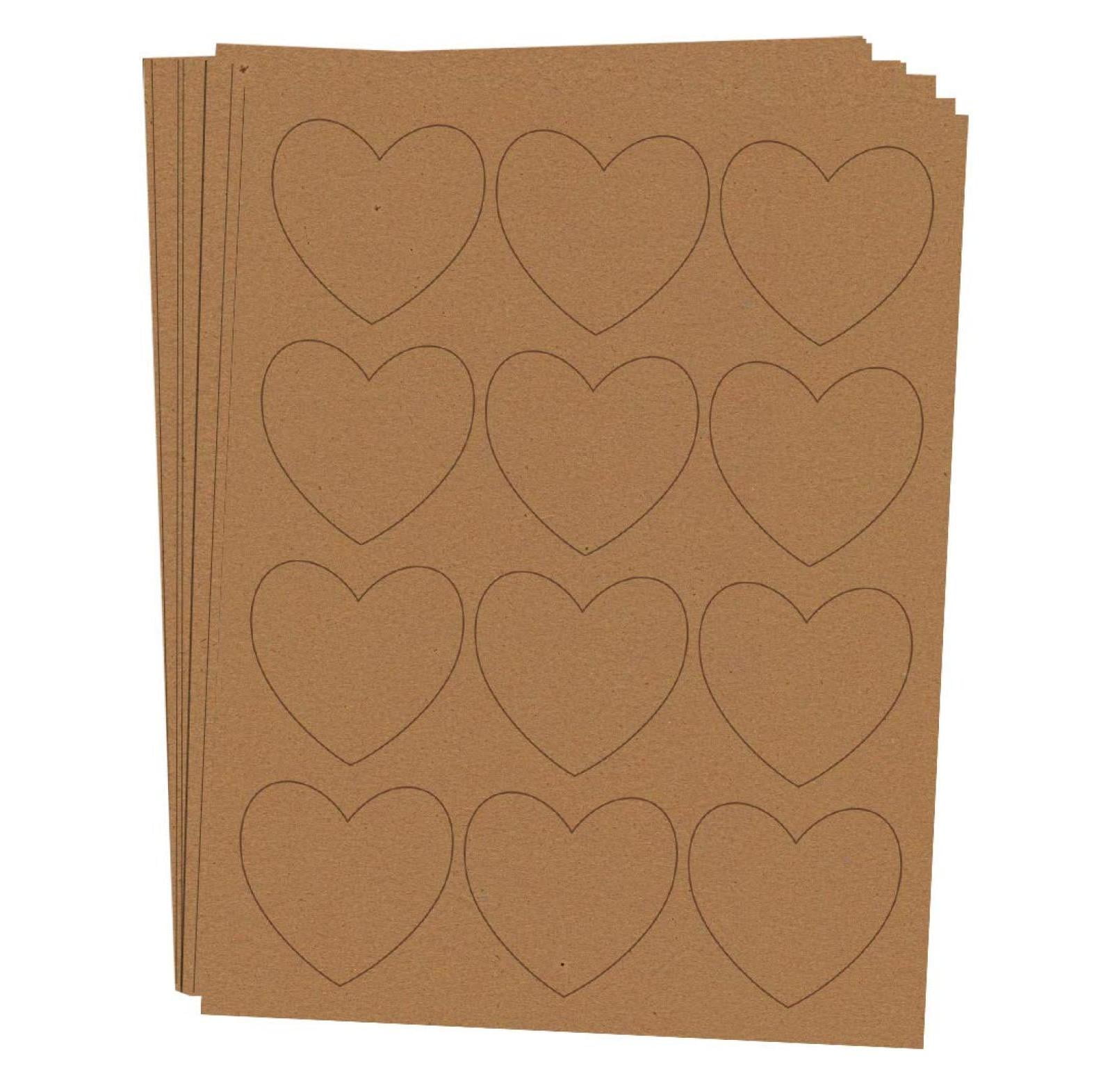 LeCeleBee Paper Heart Stickers Printable Labels for Laser/Inkjet Paper