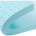 thumbnail image 1 of LeChapitre 3 Inch Gel Memory Foam Mattress Topper Ventilated Soft Bed Topper CertiPUR-US Certified Twin Size Blue, 1 of 6