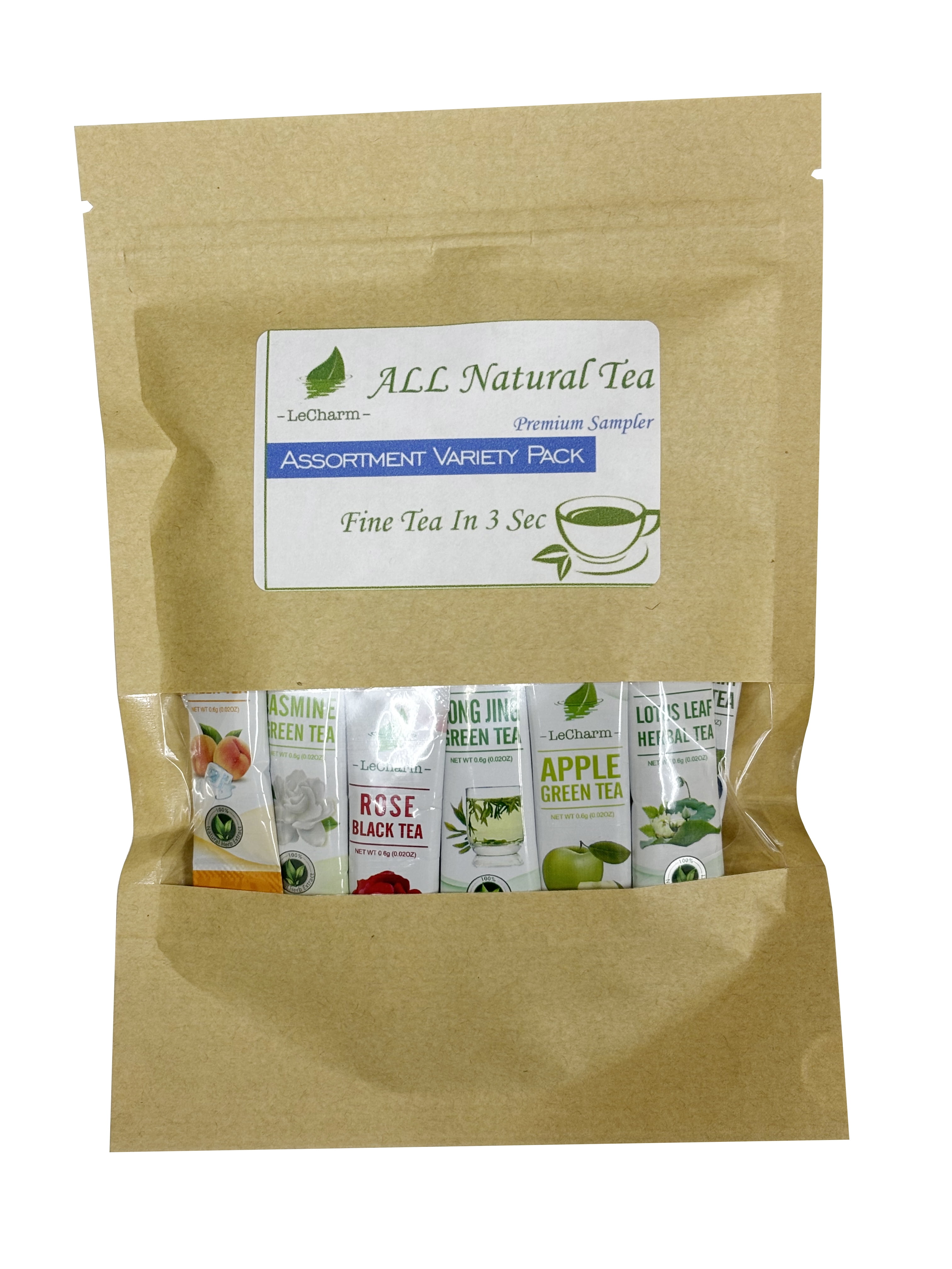 LeCharm 16-Flavor Tea Mix Pack: Herbal, Black, Green, and Fruit Tea ...