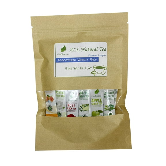 LeCharm 16-Flavor Tea Mix Pack: Herbal, Black, Green, and Fruit Tea Varieties