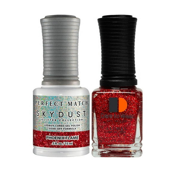 LeChat Perfect Match Gel Polish + Nail Lacquer - Phoenix Flame #SDMS10 - 0.5 oz