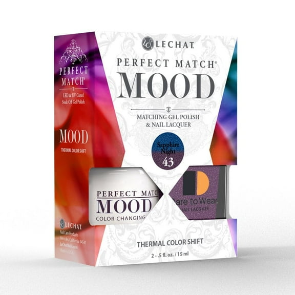 LeChat Perfect Match MOOD Changing Color Matching Set Gel+Lacquer PMMDS43 Spphire Night