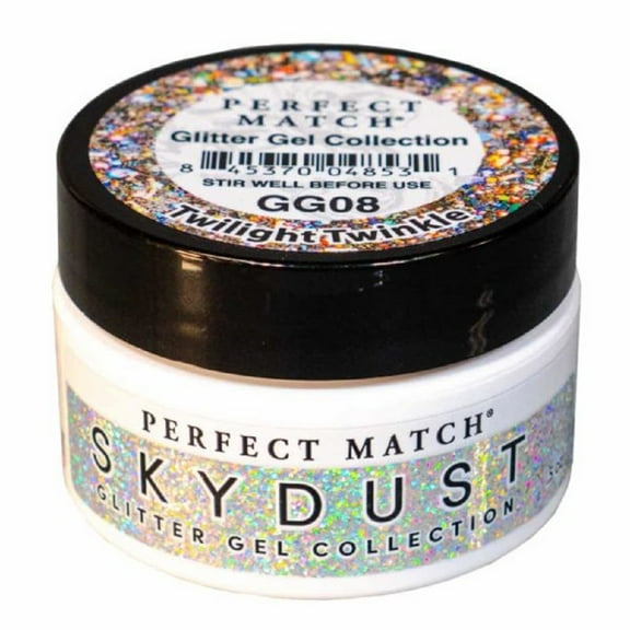 LeChat Perfect Match Sky Dust Glitter Gel polish GG08 Twilingt Twinkle 0.5oz