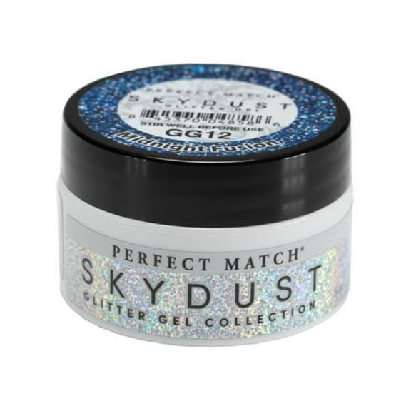 LeChat Perfect Match Sky Dust Glitter Gel polish GG12 Midnight Fushion 0.5oz