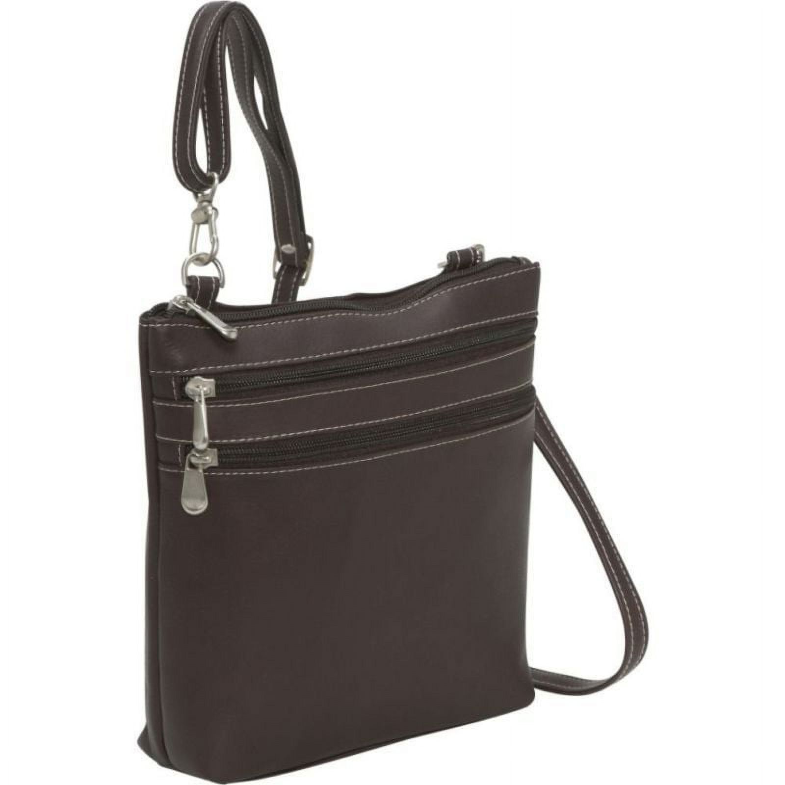 LeDonne  Leather 3-zipper Crossbody Handbag - image 1 of 5