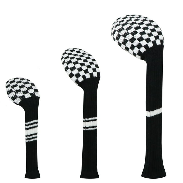 LeFeng 3Pcs Golf Club Covers, Knitted Golf Club Covers for 460cc Driver