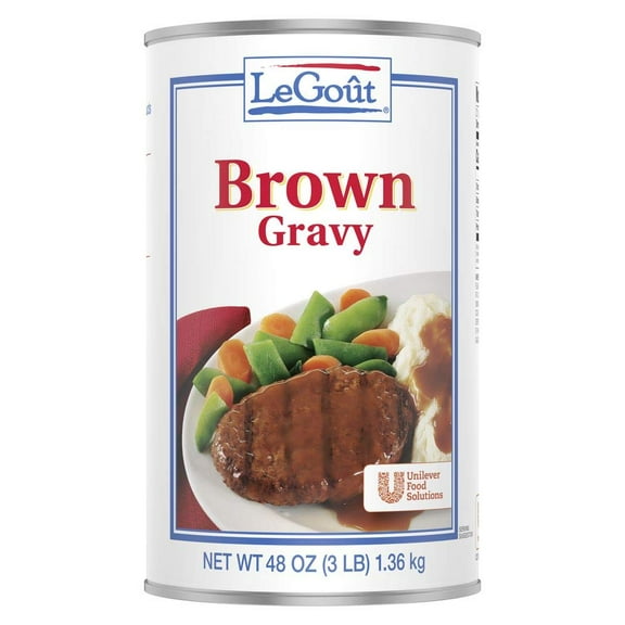 LeGout Brown Gravy Easy Preparation: Heat and Serve, 48 oz, Pack of 12