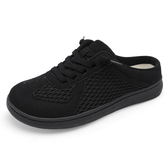 Mules for Women Wide Slip-on Shoes Comfortable Backless Walking Shoes with Removable Sole