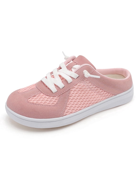 Mules for Women Wide Slip-on Shoes Comfortable Backless Walking Shoes with Removable Sole