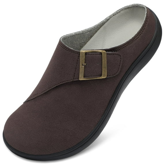 LeIsfIt Womens Wide Width Suede Clogs & Mules Shoes