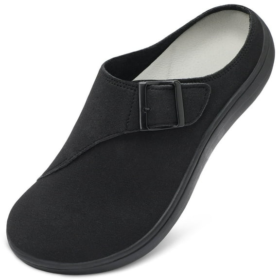 LeIsfIt Womens Wide Width Suede Clogs & Mules Shoes