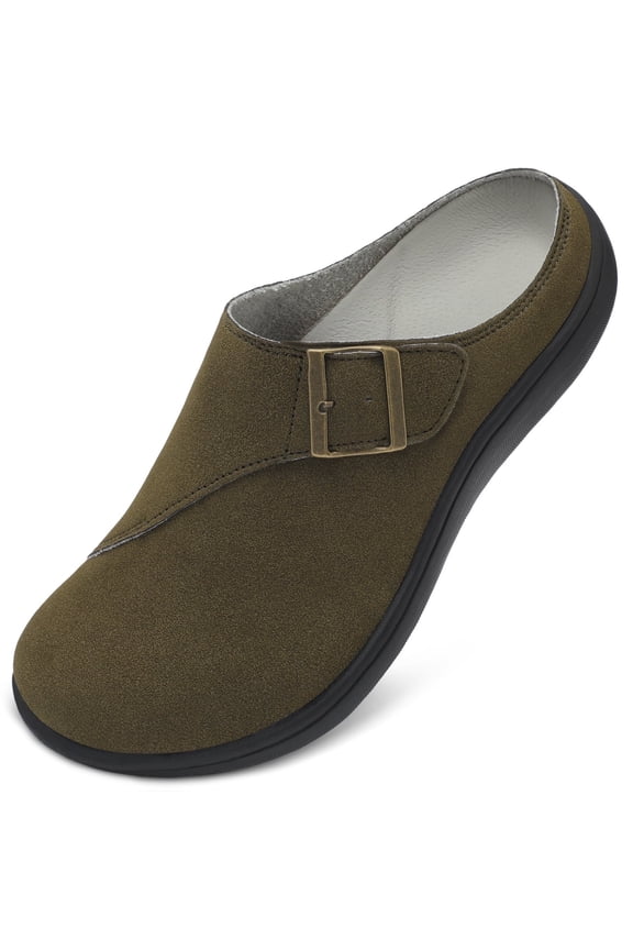 Womens Wide Width Suede Clogs & Mules Shoes