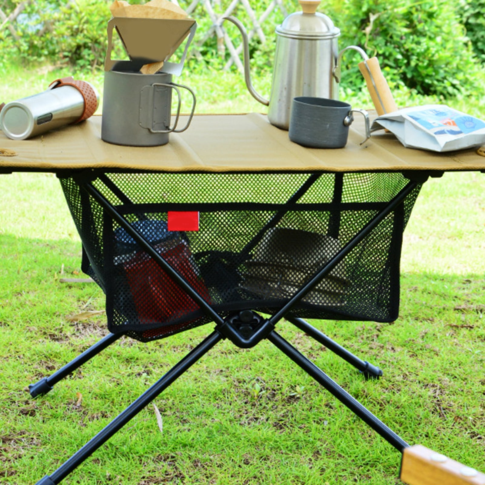 LeKY Folding Table Net Bag Portable Lightweight Large Wear Resistant