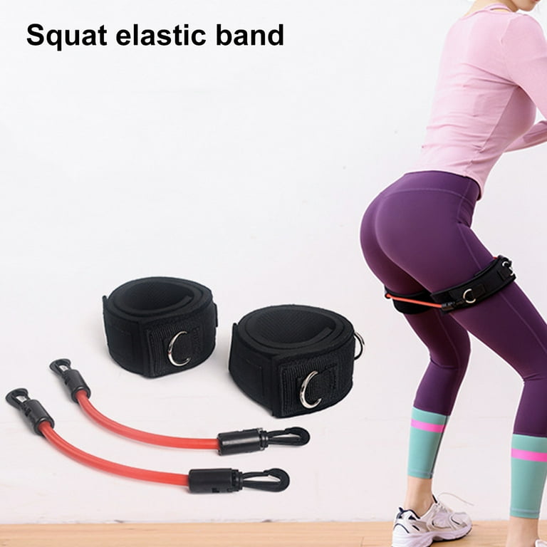 LeKY Gym Cuff Strap Twin D Ring Fitness Attachment Cable Machine Yoga Glute Thign Ankle Strap for Leg Yellow Walmart